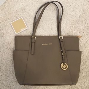 Michael Kors Jet Set Leather Tote Handbag